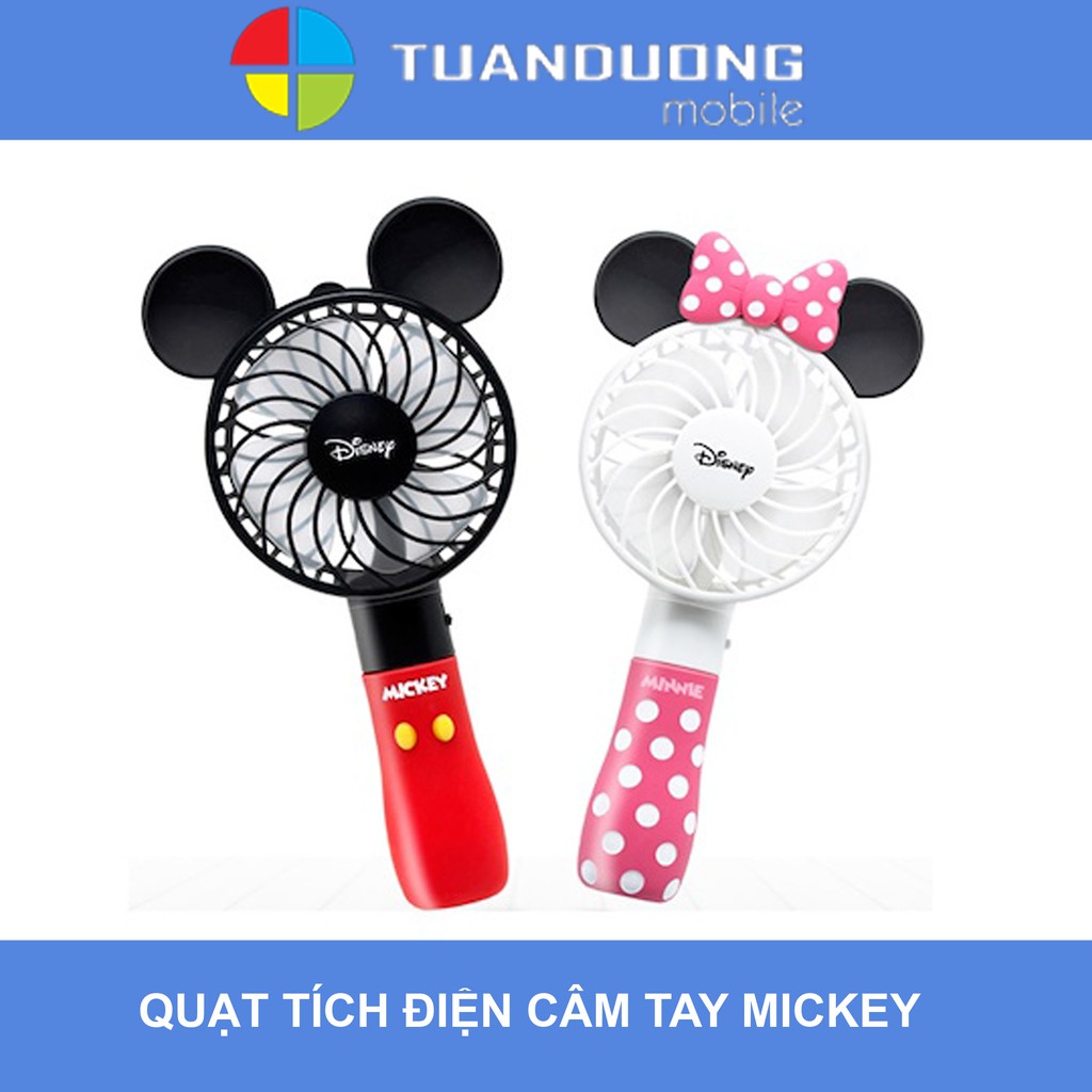 Quạt Mini Tích Điện ,Cầm Tay Mickey