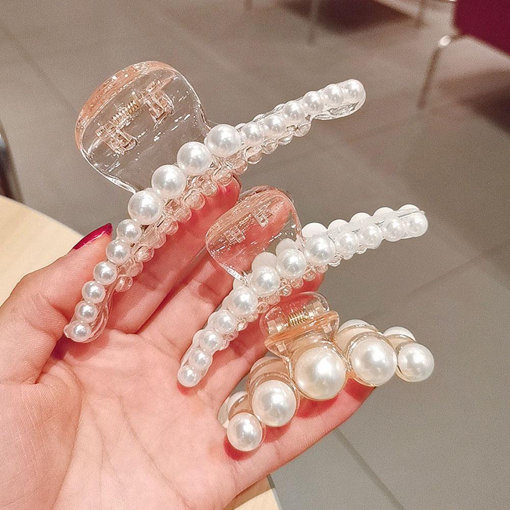 Kẹp Tóc Càng Cua Họa Tiết Hình Học Ngọt Ngào Thời Trang Hàn Quốc