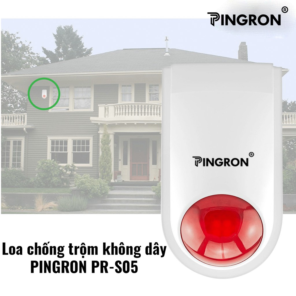 Còi Hú Không Dây Báo Trộm PINGRON PR-S05 I Bảo Hành 12 Tháng