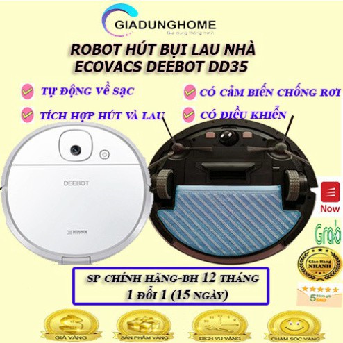 Máy Hút Bụi Lau Nhà Ecovacs DEEBOT DJ35 - Hàng Chưa Qua Sử Dụng, Mới 100%