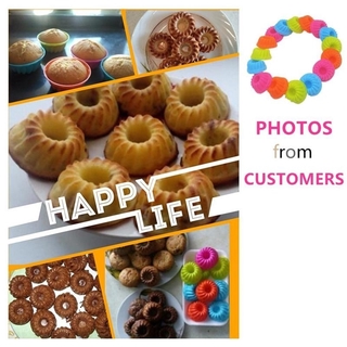 12pcs Tool 3d Tools Pumpkin Shape Cupcake Silicone Cup Cake Mold Muffin