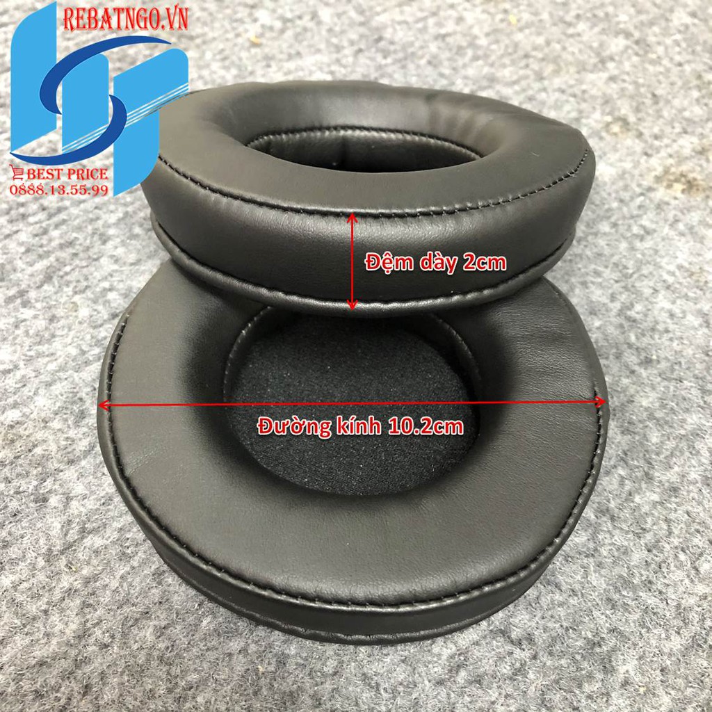 Ốp - đệm tai nghe 2 tầng tròn 10.2x2cm đệm da - màng vải đen Zidli ZH12s-ZH7-ZH17 - Lightning A2-A3  - Assassins X | BigBuy360 - bigbuy360.vn