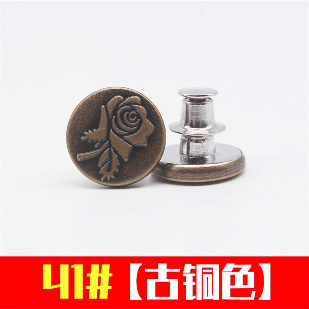 Nút quần 1.7cm chất liệu kim loại phong cách retro xinh xắn