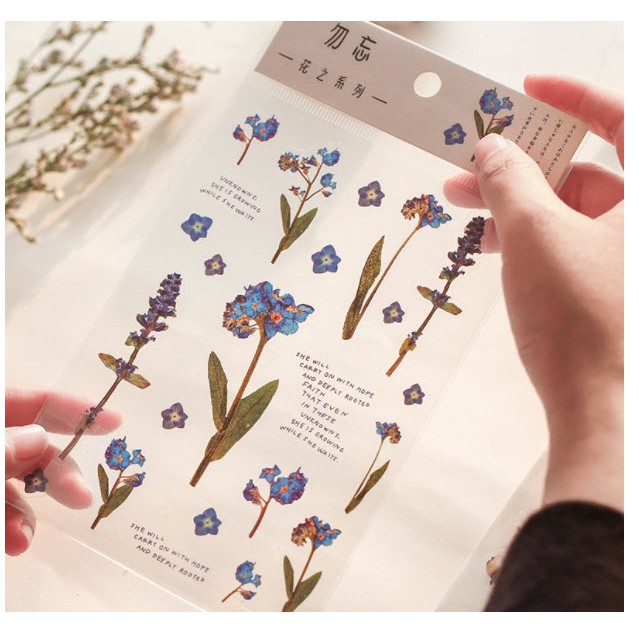 [HCM] Winzige - Bộ Sticker Dán Trang Trí Sổ Lưu Niệm Hình Hoa các loại
