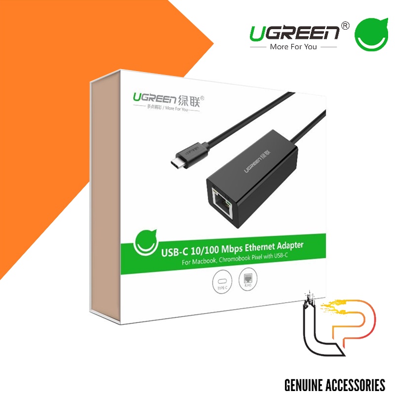 Cáp chuyển USB Type C sang LAN 10/100 Mbps Ethernet dài 40CM UGREEN 30287