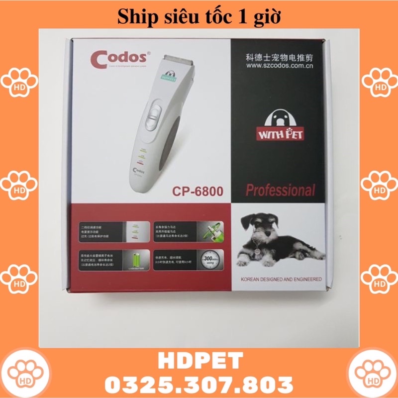 Tông đơ cạo lông chó mèo Codos - CP 6800 Phiên bản mới!