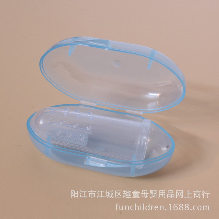 Bàn chải đánh răng bằng silicon mềm đeo ngón tay thích hợp sử dụng cho bé