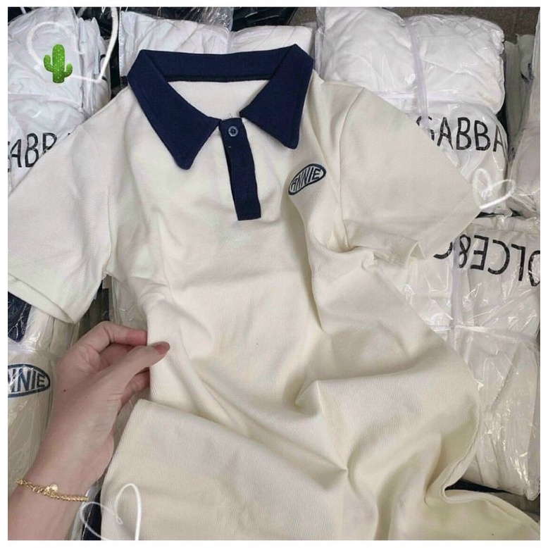 Đầm polo xinh xắn màu be