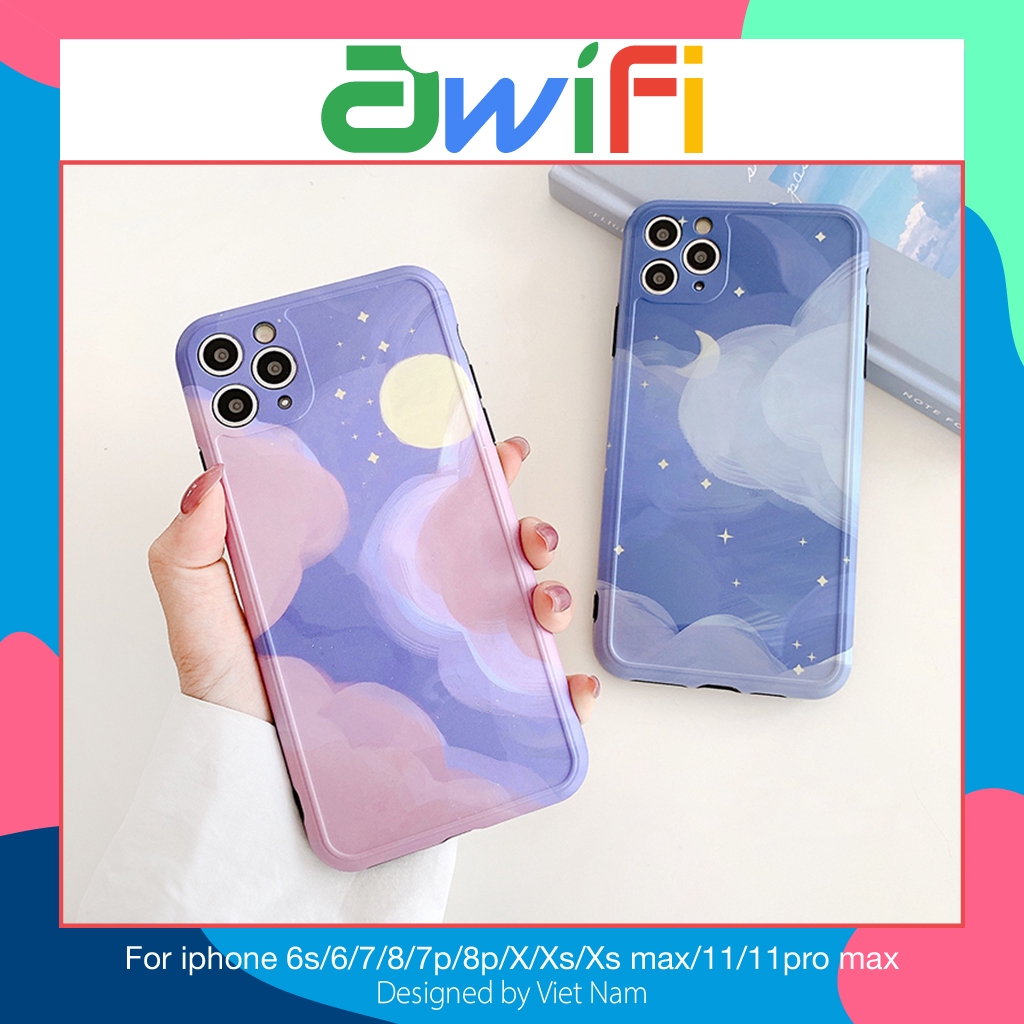 Ốp lưng iphone imd new sao trăng 5/5s/6/6plus/6s/6splus/7/7plus/8/8plus/x/xr/xs/11/12/pro/max/plus/promax - Awifi R4-8 | BigBuy360 - bigbuy360.vn