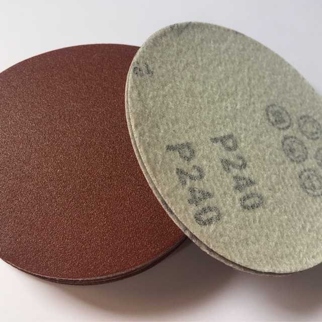 giấy nhám tròn 4 inch 100mm đế lông tự dính cỡ nhám 60-1000, giấy nhám tròn gắn máy mài các cỡ từ 70-1000