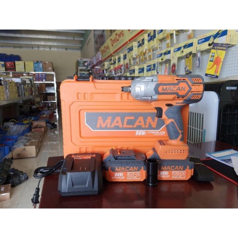 Hot Lực Siết Lớn 980NM] Máy Siết Bulong Pin MACAN 98VF Lực Siết Lớn 980NM Bao Khỏe-Pin Trâu