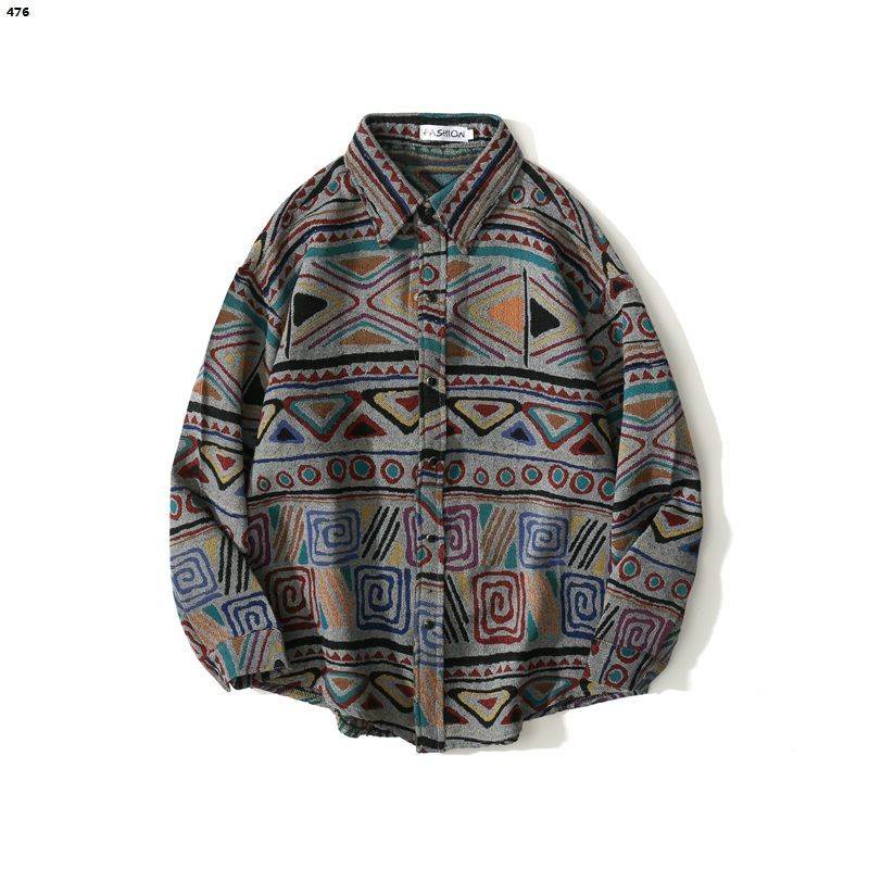 Áo Khoác Sơ Mi Dáng Rộng Vintage Cho Nam