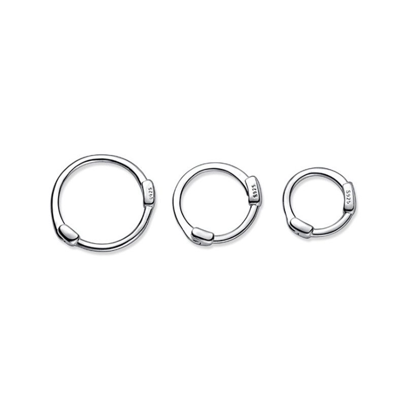 Khuyên Tai Nữ Tròn Khuyên Tai Tròn Bộ Khuyên Tai Tròn Mini Bằng Bạc S925 Thời Trang Cho Nữ