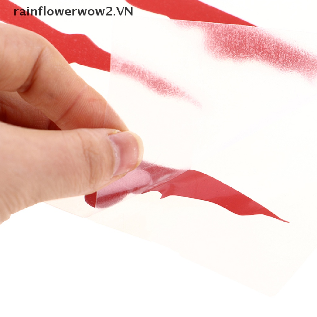 [flower] Đề Can Dán Đèn Pha Xe Hơi Hình Dấu Chân Quái Vật Phản Quang Chống Trầy Xước [Hoa]