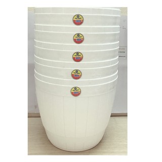 5 Chậu Nhựa Việt Nhật Tròn Trắng No.2226 Đường Kính Miệng 20cm