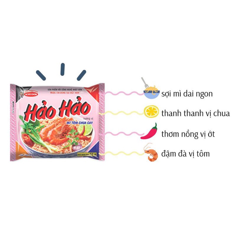 Thùng 30 gói mì Hảo Hảo tôm chua cay 75g