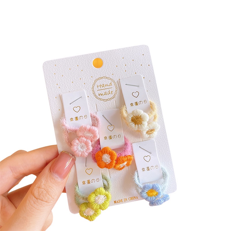 Set 10 Dây Buộc Tóc Đính Nơ Dễ Thương Cho Bé Gái