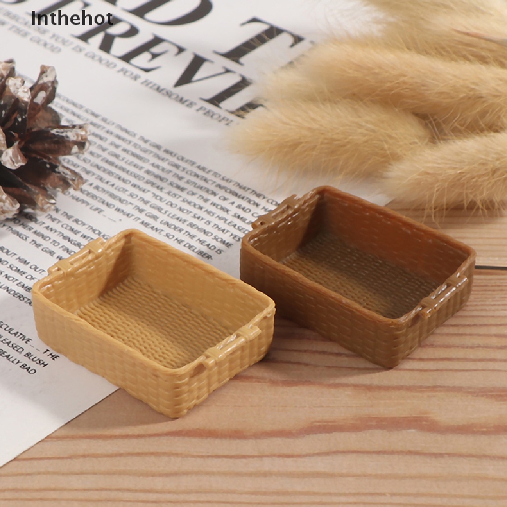Mô Hình Rổ Thức Ăn mini Bằng Nhựa Tỉ Lệ 1 / 12 Trang Trí Nhà Búp Bê