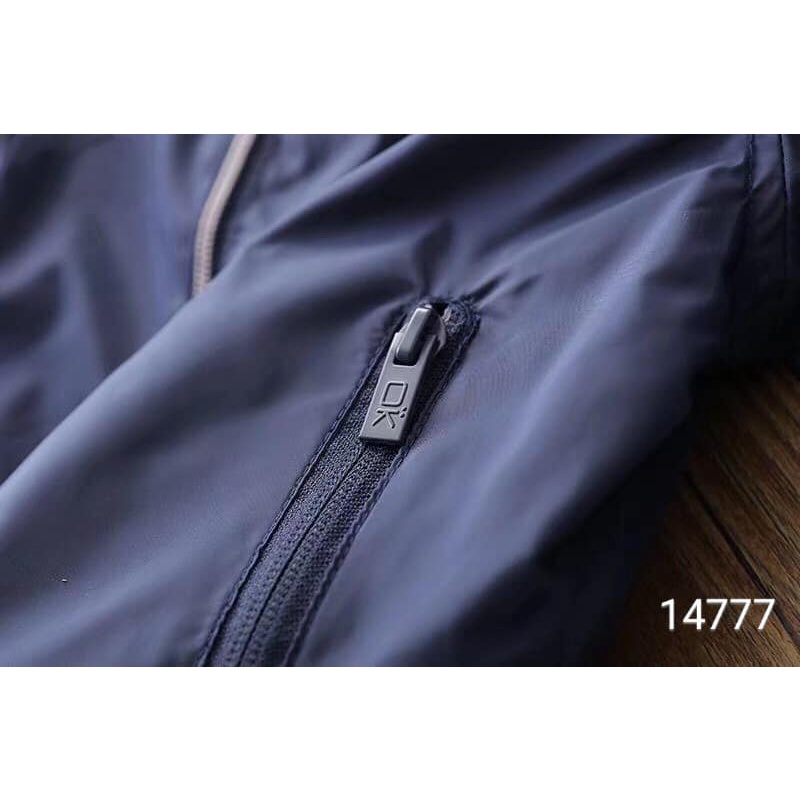 Aó khoác gió bé trai  kéo khóa có mũ JDK