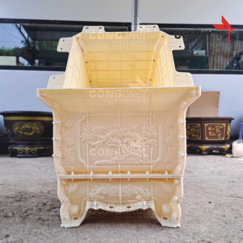 Khuôn Đúc Chậu Cảnh Vuông 60 Đổ Miệng