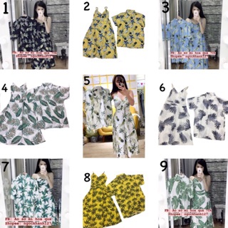 Set đồ đôi đi biển Đồ đôi hoa quả CHỌN MẪU NHẮN TIN hoặc VIẾT Ở GHI CHÚ