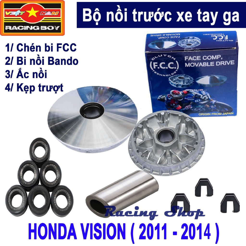 Bộ nồi trước Honda Vision 2011 - 2013  - FCC Japan