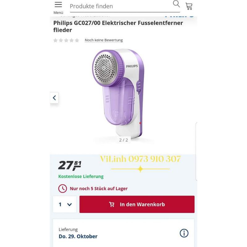 🇩🇪MÁY CẮT LÔNG XÙ PHILIPS GC027