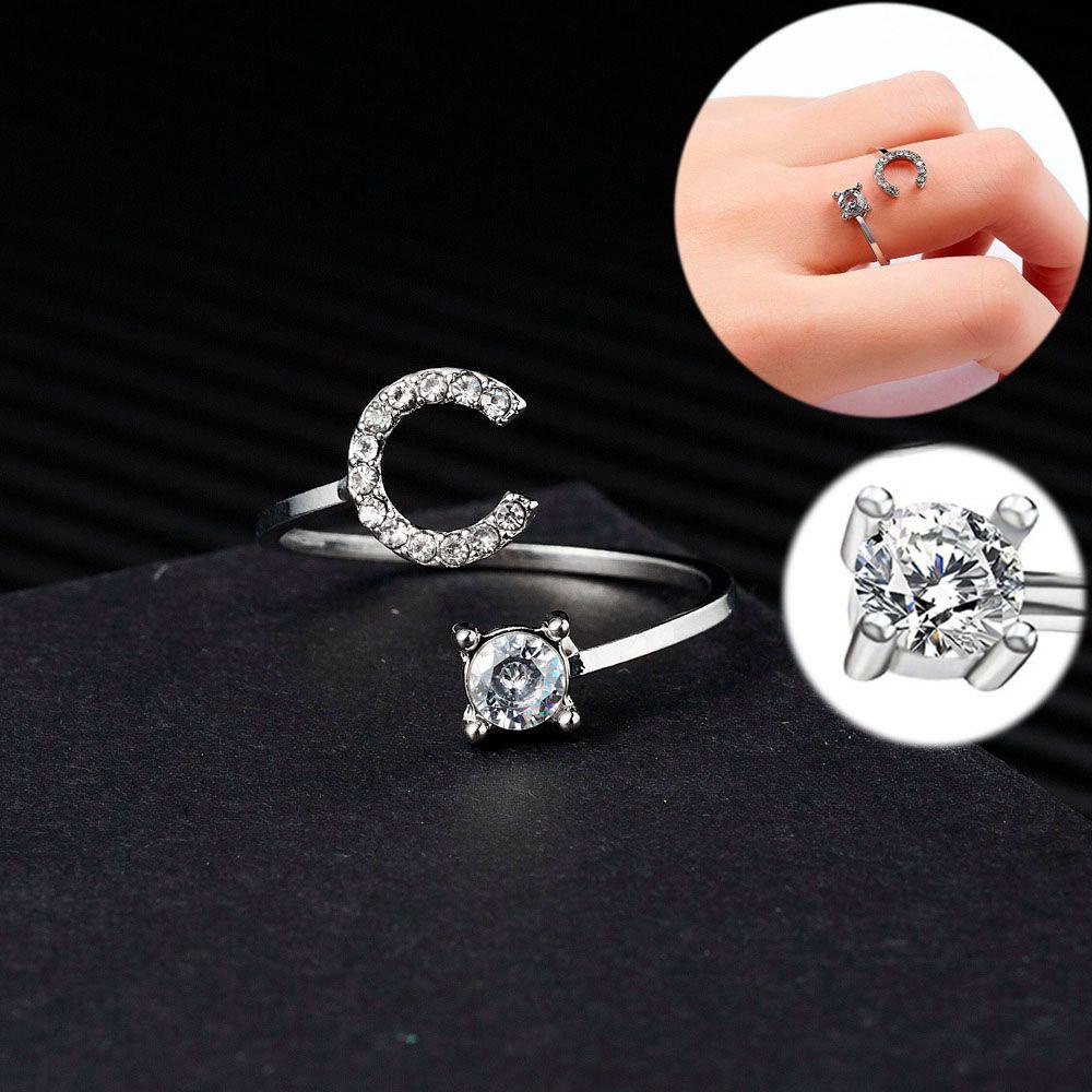 ORIENTLII Nhẫn Mặt 26 Chữ Cái Độc Đáo Thời Trang Cho Nữ