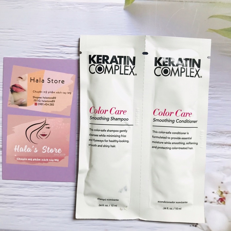 Mẫu thử dầu gội và dầu xả dành cho tóc nhuộm Color Care Keratin Complex