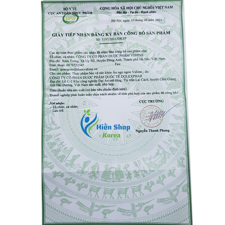 Tăng cân Vshine ăn ngủ ngon,tăng sức đề kháng,giảm mệt mỏi,tăng cường tiêu hoá