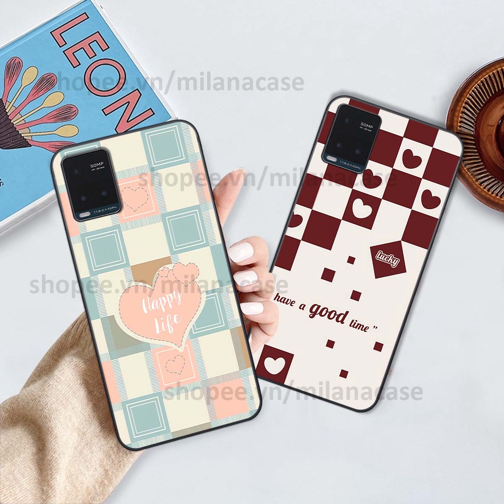 Ốp Vivo Y21 / Y21s / Y33s caro họa tiết nhiều màu sắc siêu đẹp thời trang cá tính