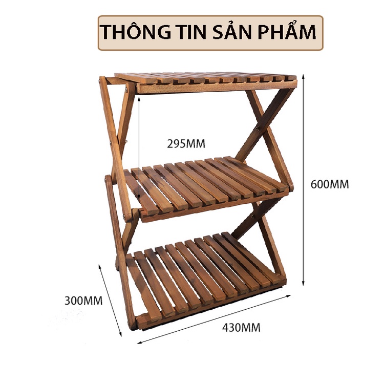 Kệ Để Giày Gỗ 3 Tầng 100% Gỗ Keo Tự Nhiên Xuất Khẩu Châu Âu - Kệ Gỗ Để Giày, Giá Sách, Du Lịch, Lắp Ráp Bền Sạch.