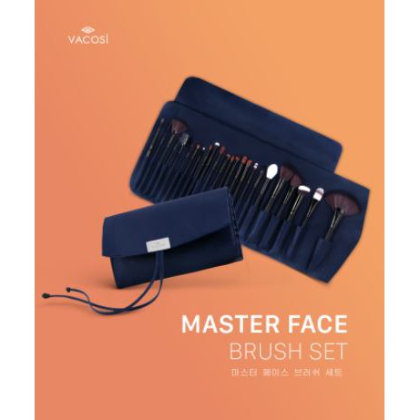 Bộ Cọ Trang Điểm Chuyên Nghiệp Vacosi Master Face Brush Set (24 Cây) #BC26