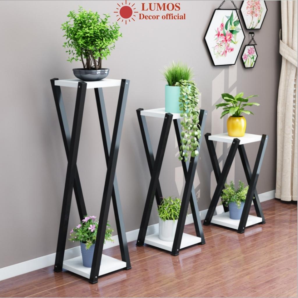 Kệ để chậu hoa cây cảnh giá để cây cảnh trong nhà mặt kệ gỗ Lumos KC01