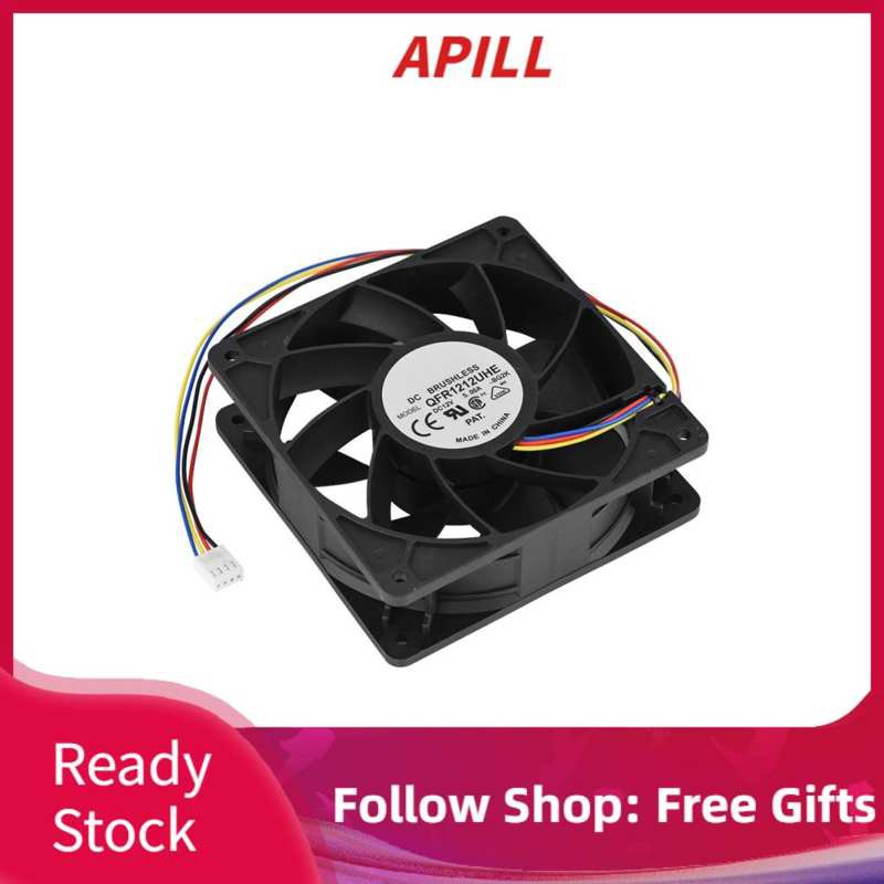 APILL 7500RPM Mining Cooling Fan Replacement 4-pin 12V 5A For Antminer Bitmain S7 S9