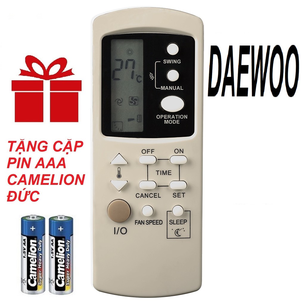 Remote máy lạnh DAEWOO mẫu 1 - Điều khiển điều hòa DAEWOO mẫu 1