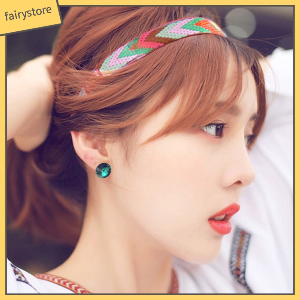 Băng Đô Bện Dây Co Giãn Phong Cách Boho Cho Nữ