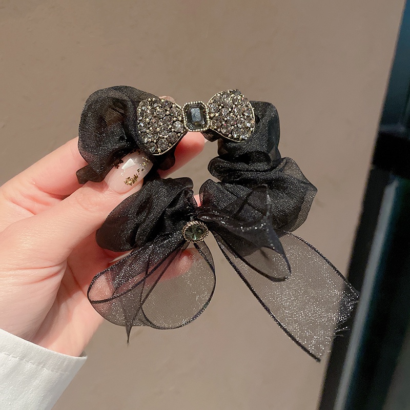 Dây Buộc Tóc Cao Su Đính Đá Phong Cách Hàn Quốc Cho Nữ