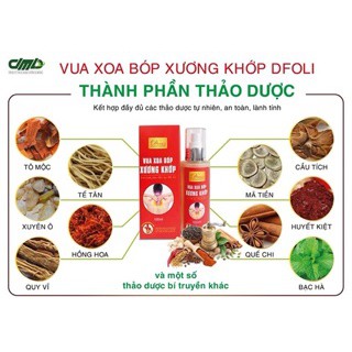 Dầu xoa bóp - Vua xoa bóp xương khớp DFOLI - 100ml