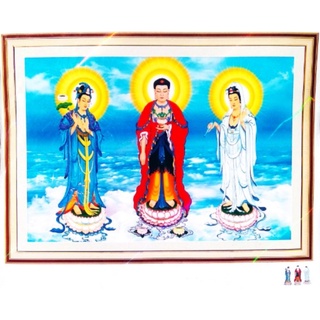 Tranh Thêu Chữ Thập 3D Tam Thế Phật DV6503 ( KHÁCH TỰ THÊU) KT: 84X59CM