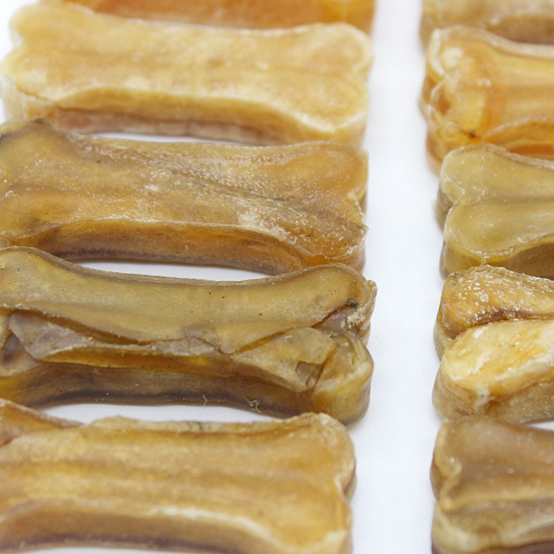 Xương da bò cao cấp dành cho chó gặm sạch răng, khử mùi hôi miệng - Túi 10 chiếc 5cm