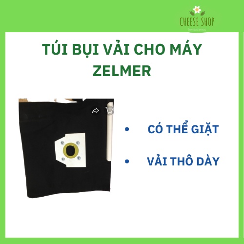 Túi đựng bụi dạng vải dùng cho máy hút bụi Zelmer 4500, phụ kiện máy hút bụi