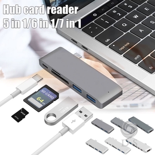 Đầu đọc thẻ usb-c hub 4k hdmi 5 / 6 / 7 trong 1 cho macbook pro