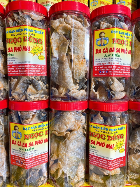 Da Cá BaSa Phô Mai ( ăn liền ) là món ăn ngon của shop Đặc Sản Biển Phan Thiết NGỌC DŨNG; Hộp 200 gram. HSD 12 tháng