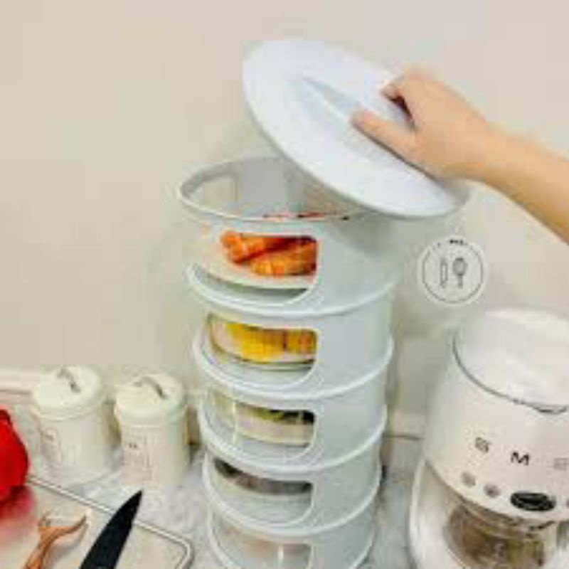 Lồng bàn giữ nhiệt, hộp đựng thực phẩm 5 tầng siêu tiện lợi