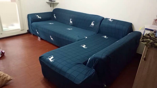 VẢI BỌC GHẾ SOFA hoạ tiết hươu trắng cho ghế 1,2,3,4 chỗ