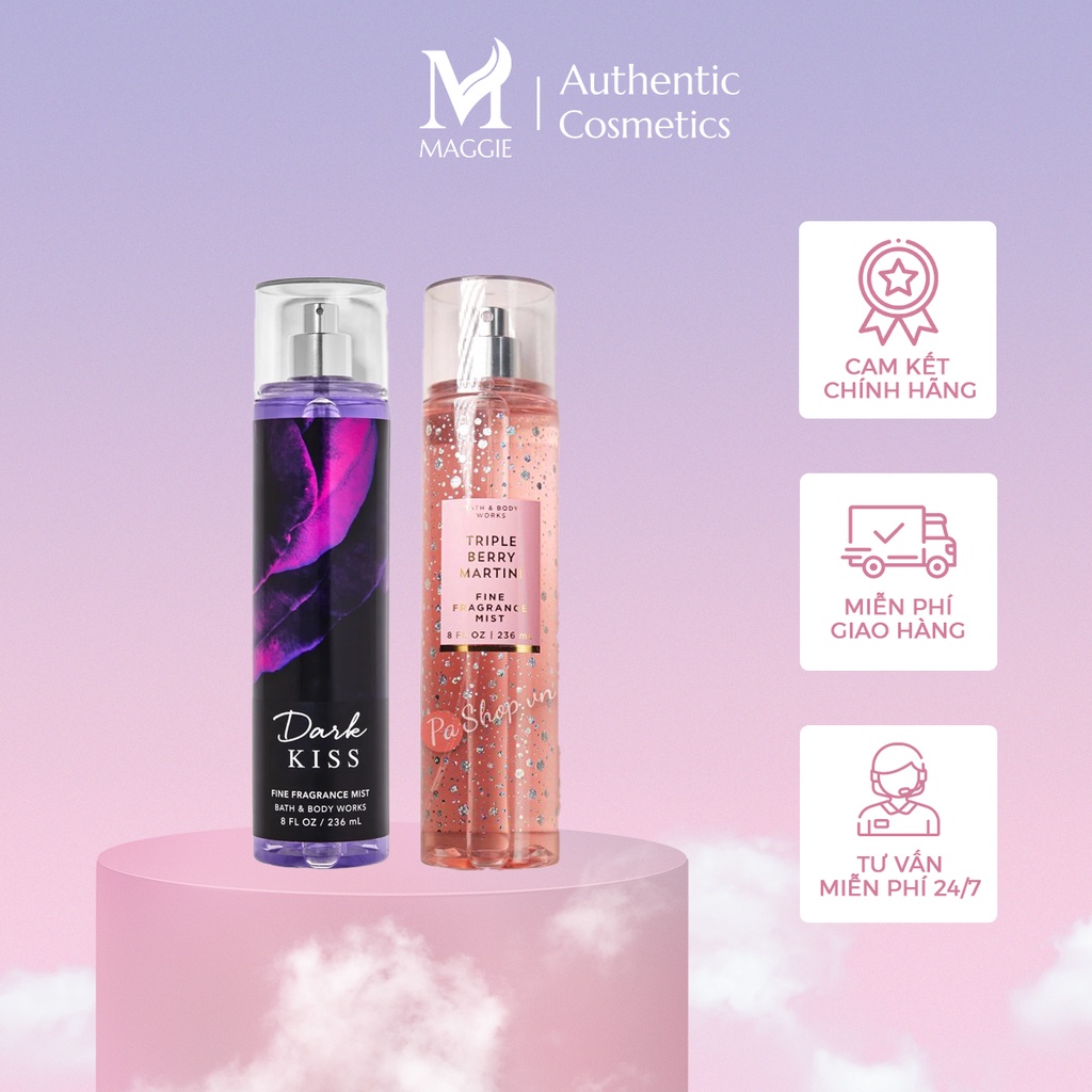 Body mist BBW BATH & BODY WORKS FRAGRANCE MIST lưu hương lâu, ngọt ngào và dưỡng ẩm cho da
