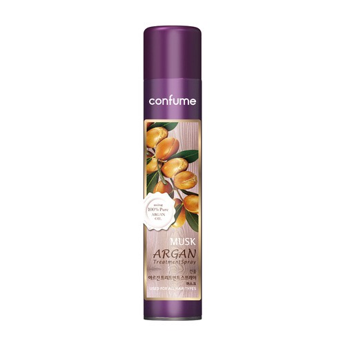 Gôm xịt tóc nam/nữ tạo kiểu cứng, giữ nếp lâu Confume Musk Argan Treatment Spray 300ml