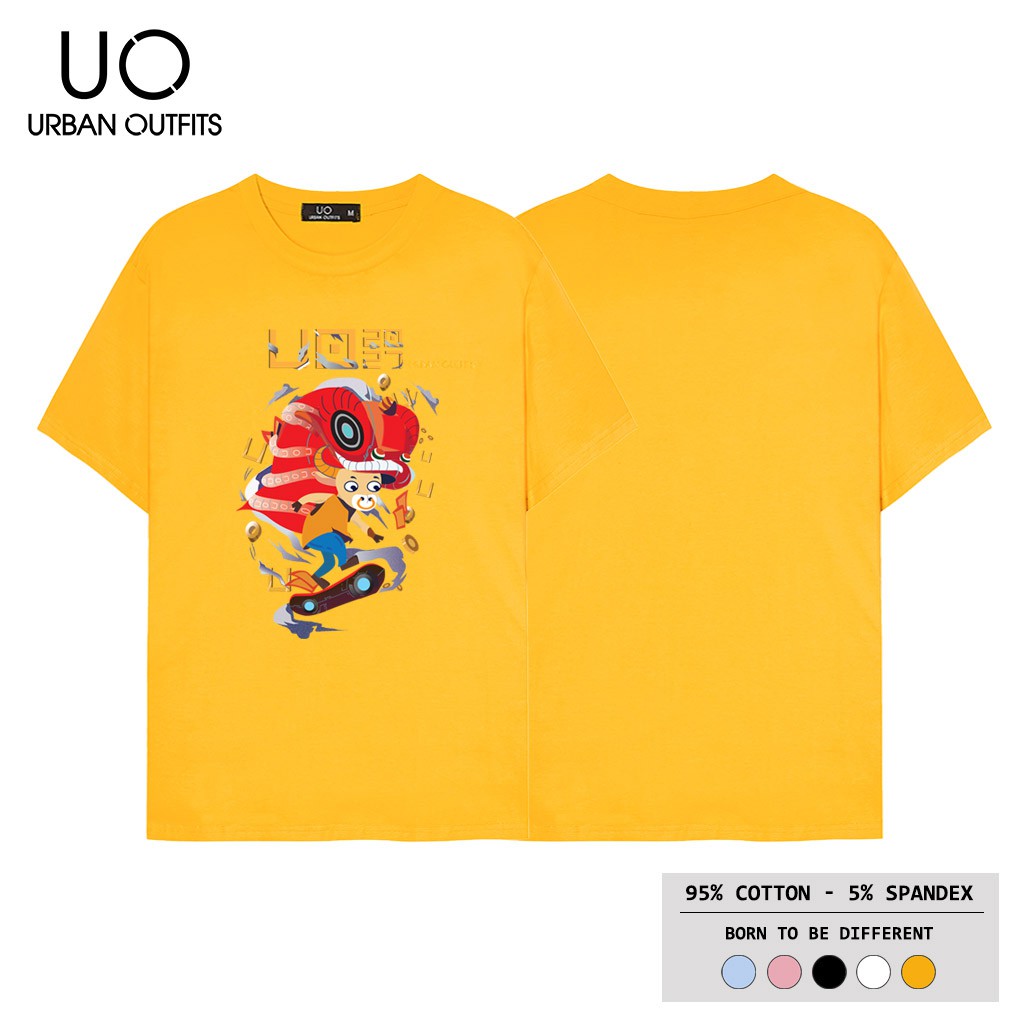 3 Màu ATO15 Áo Thun Tay Lỡ Nam Nữ Form Rộng URBAN OUTFITS In Trâu Trượt Ván Cotton 4 Chiều Local Brand