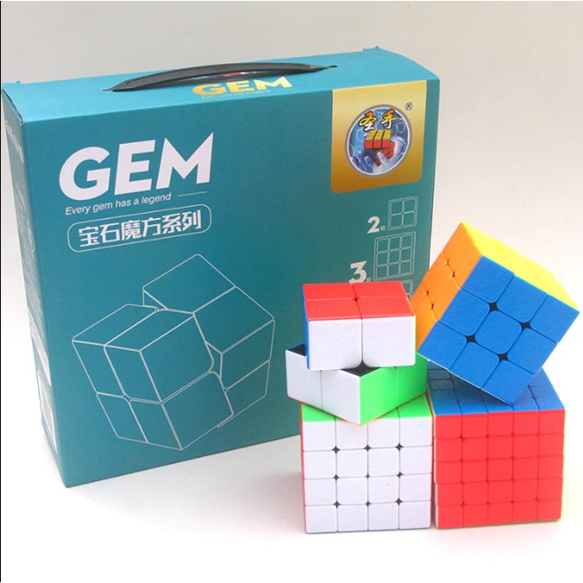 [Mã LIFE0503TOYS1 giảm 10% đơn 150k] Combo Rubik 2x2 3x3 4x4 5x5 ShengShou Gem Gift Box